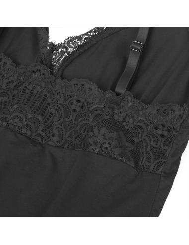 Subblime - teddy detalle encaje floral negro s/m