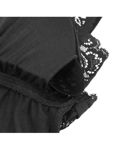 Subblime - teddy detalle encaje floral negro s/m