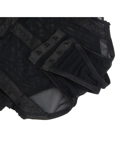 Subblime - teddy con liguero detalle tiras pecho negro s/m
