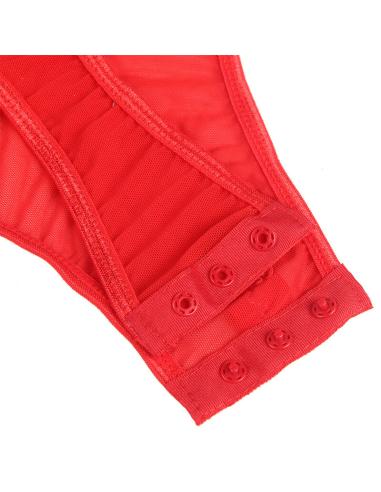Subblime - teddy con liguero detalle tiras pecho rojo s/m