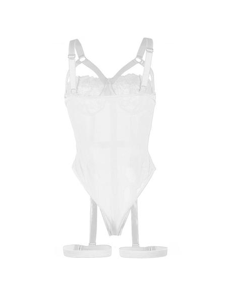 Subblime - teddy con liguero detalle tiras pecho blanco s/m