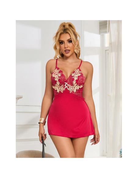 Subblime - 954130 babydoll con diseño floral rojo l/xl