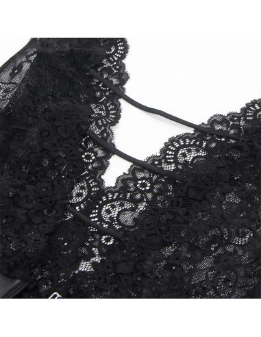 Subblime - 954390 body sexy con ligueros negro l/xl