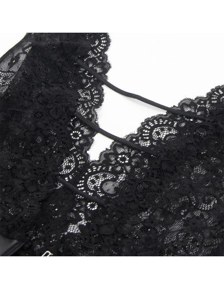 Subblime - 954390 body sexy con ligueros negro l/xl