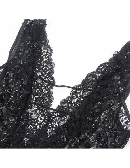 Subblime - 954390 body sexy con ligueros negro l/xl