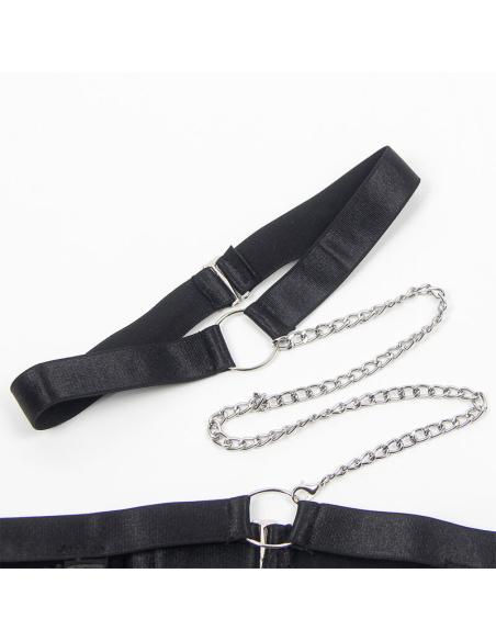 Subblime - 954390 body sexy con ligueros negro l/xl