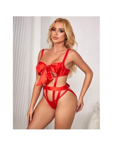 Subblime - 954468 body sexy calado con lazo rojo s/m
