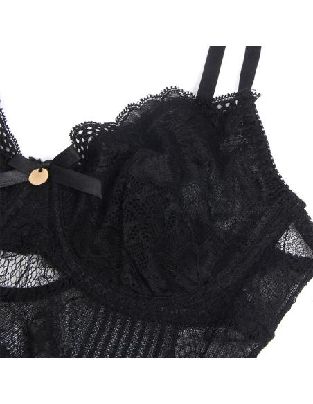 Subblime - 955625 body de encaje con cierre inferior negro l/xl