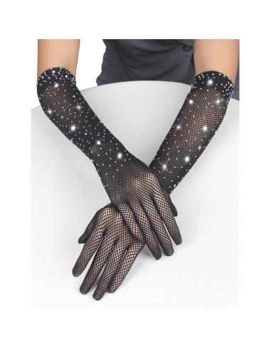 Subblime - 957469 guantes transparentes con brillo negro s/m