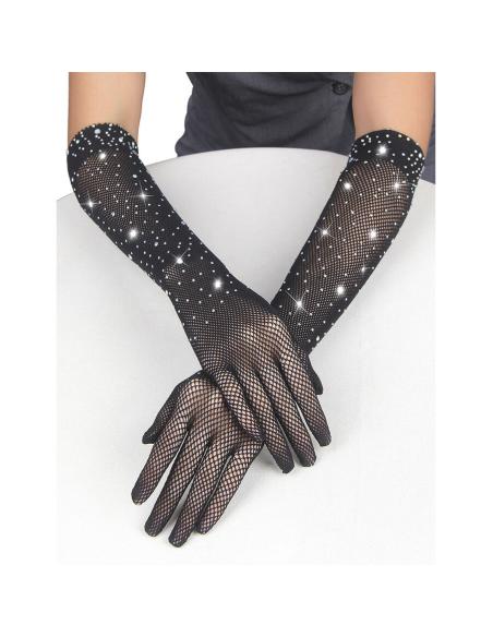 Subblime - 957469 guantes transparentes con brillo negro s/m