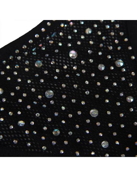 Subblime - 952174 bodystocking de rejilla con guantes y diamantes negro talla única