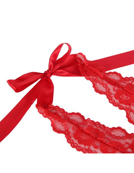 Subblime - 953973 body sexy con volantes + cinturón rojo s/m