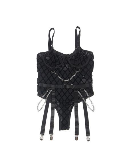 Subblime - 954260 body con cadenas + ligueros negro s/m