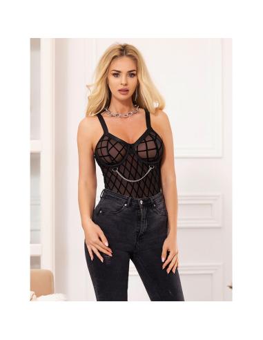 Subblime - 954277 body con cadenas + ligueros negro l/xl