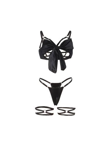 Subblime - 955205 set sujetador con lazo negro ajustable l/xl