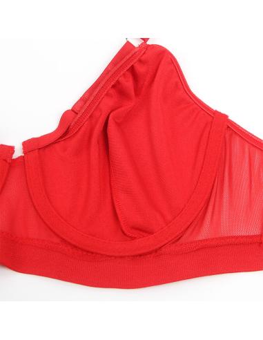 Subblime - 955250 set sujetador con liguero bondage rojo s/m