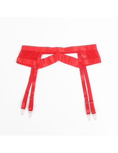 Subblime - 955250 set sujetador con liguero bondage rojo s/m