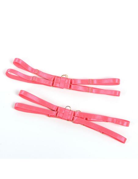 Subblime - 955304 set sujetador con collar y detalles para piernas rosa fluorescente l/xl