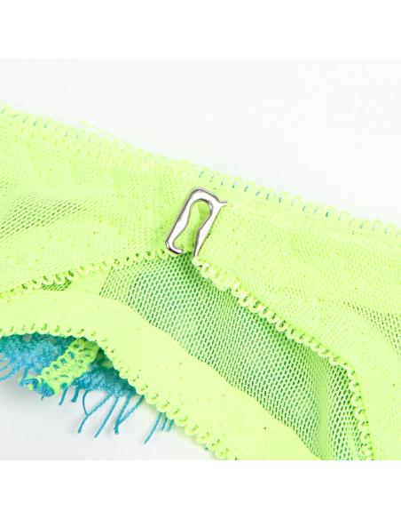 Subblime - 955311 set sujetador con encaje y ligueros verde y azul s/m