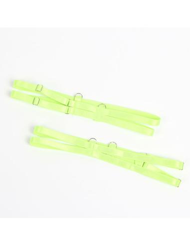 Subblime - 955311 set sujetador con encaje y ligueros verde y azul s/m