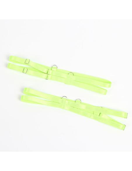 Subblime - 955311 set sujetador con encaje y ligueros verde y azul s/m