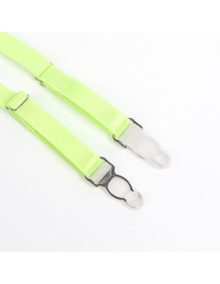 Subblime - 955328 set sujetador con encaje y ligueros verde y azul l/xl
