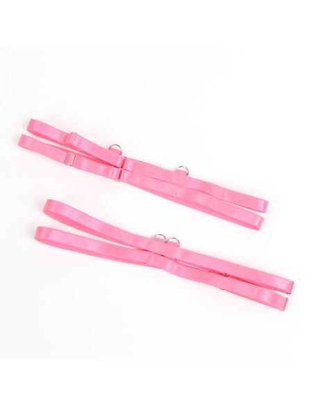 Subblime - 955359 set sujetador con encaje y ligueros rosa y morado s/m