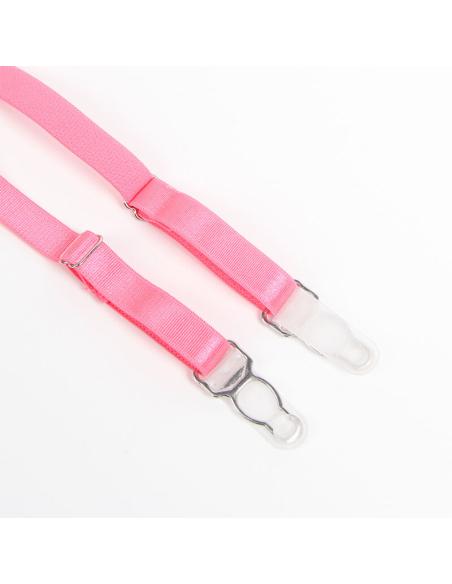 Subblime - 955359 set sujetador con encaje y ligueros rosa y morado s/m