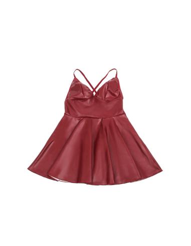 Subblime - 955403 vestido con tirantes de cuero burdeos l/xl