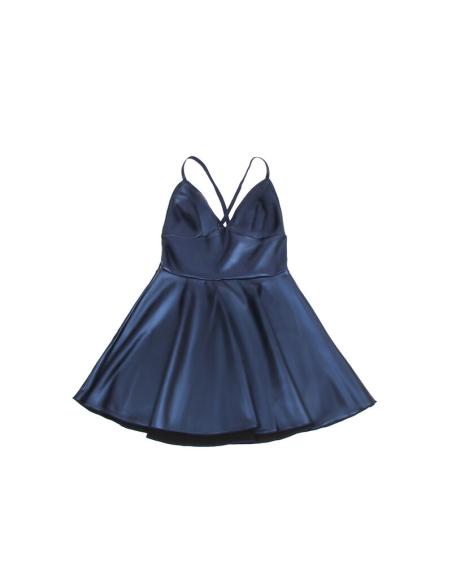 Subblime - 955410 vestido con tirantes de cuero azul s/m