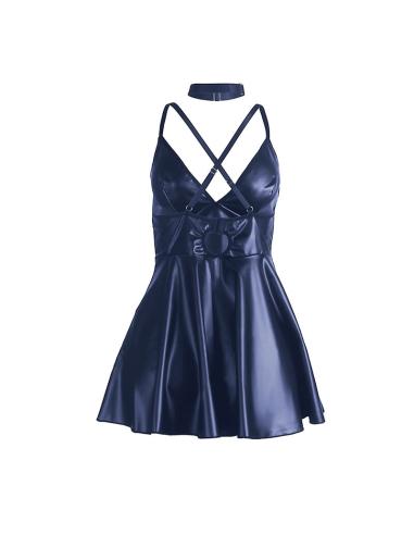 Subblime - 955427 vestido con tirantes de cuero azul l/xl