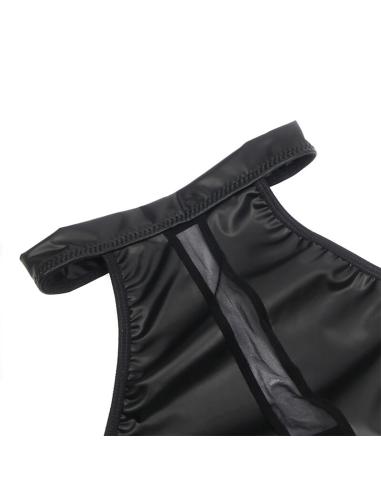 Subblime - 955489 vestido cuello halter con transparencias negro l/xl
