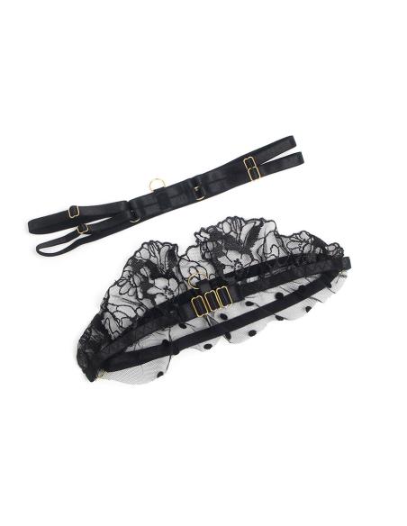 Subblime - 957483 conjunto sujetador y liga de encaje negro s/m