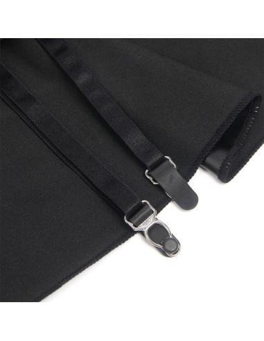 Subblime - 957704 vestido de cuero con cremallera y encaje negro s/m