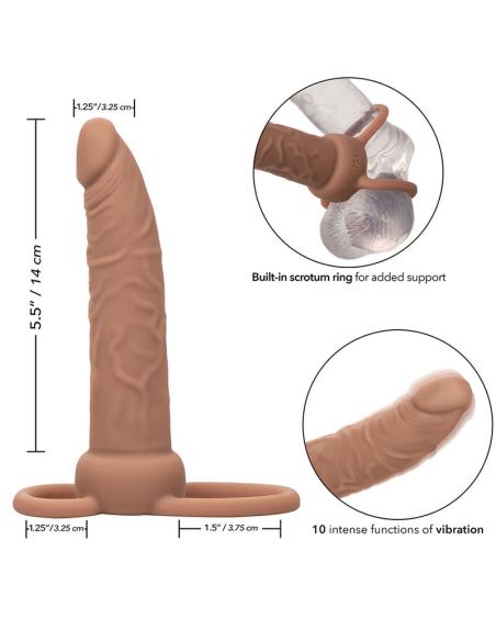 Calexotics - performance maxx doble penetrador recargable piel moreno