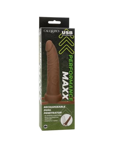 Calexotics - performance maxx doble penetrador recargable piel moreno