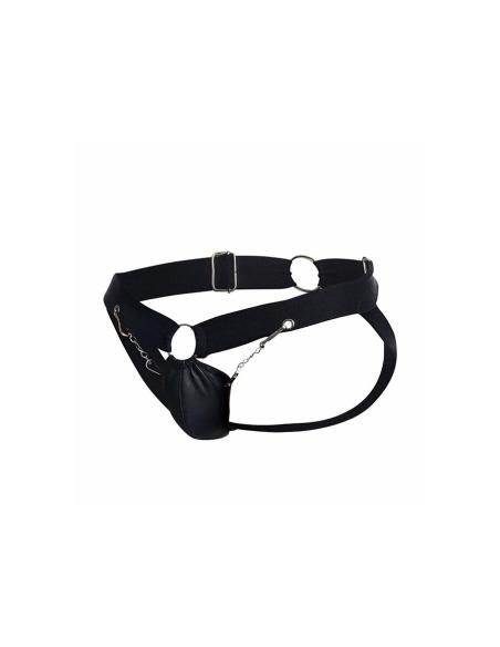 Mob - dngeon jockstrap de cadena negra talla única
