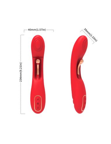 Armony - vibrador con lengua oscilante rojo