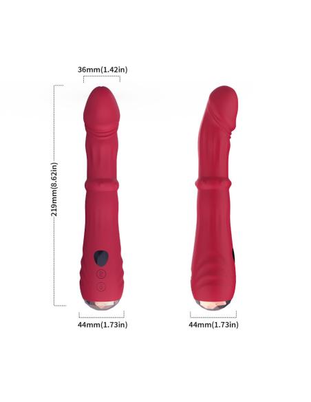 Armony - dildo vibrador estimulador punto a termoajustable rojo