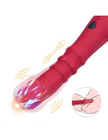 Armony - dildo vibrador estimulador punto a termoajustable rojo