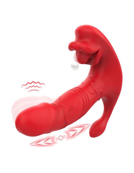 Armony - vibrador anal panty estimulador punto c y g control remoto rojo