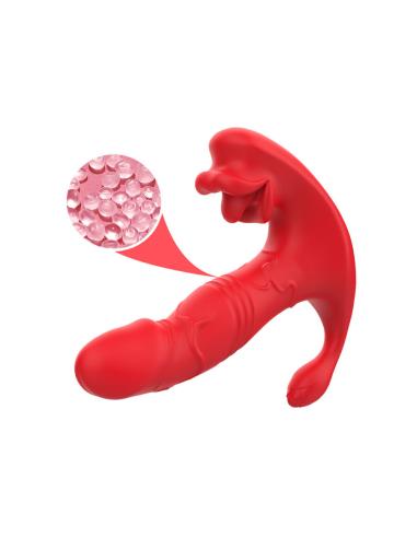 Armony - vibrador anal panty estimulador punto c y g control remoto rojo