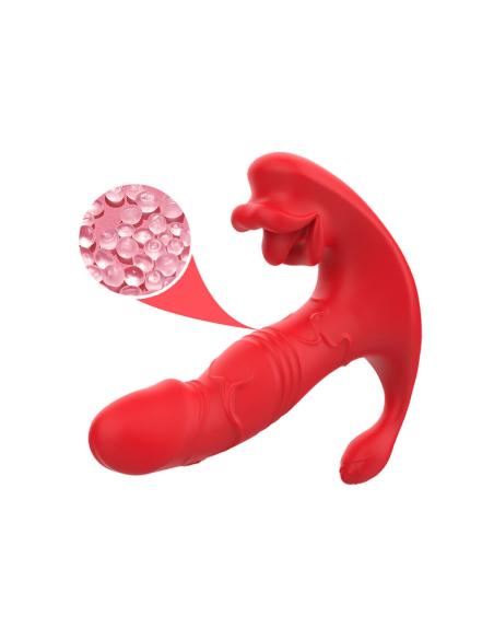 Armony - vibrador anal panty estimulador punto c y g control remoto rojo