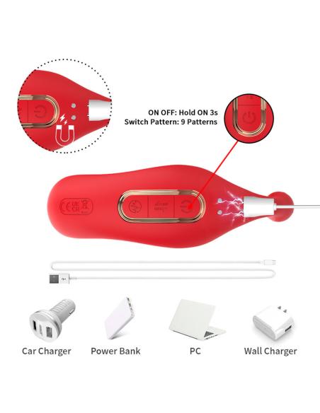 Armony - vibrador anal panty estimulador punto c y g control remoto rojo