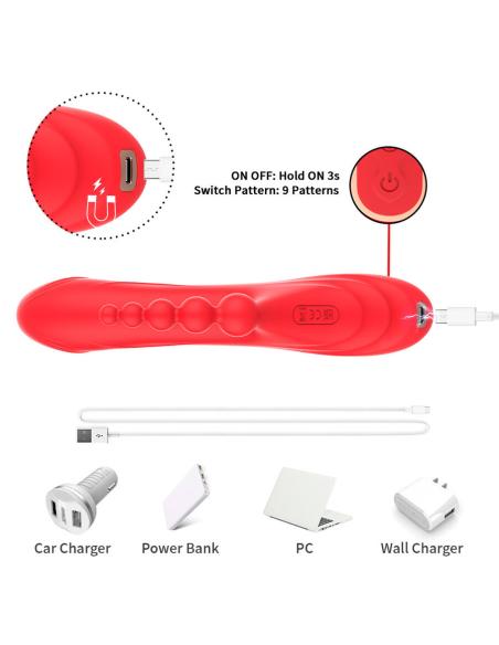 Armony - vibrador estimulador punto g y clítoris rojo