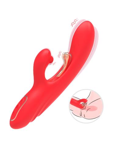 Armony - vibrador estimulador punto g y clítoris con lengua oscilante rojo