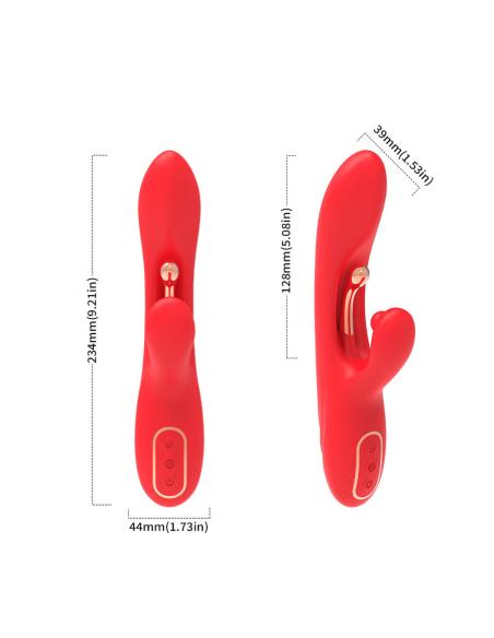 Armony - vibrador estimulador punto g y clítoris con lengua oscilante rojo