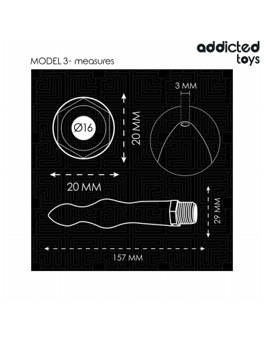 Addicted toys - limpiador anal con adaptador universal modelo 3