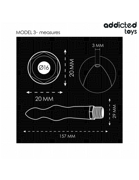 Addicted toys - limpiador anal con adaptador universal modelo 3