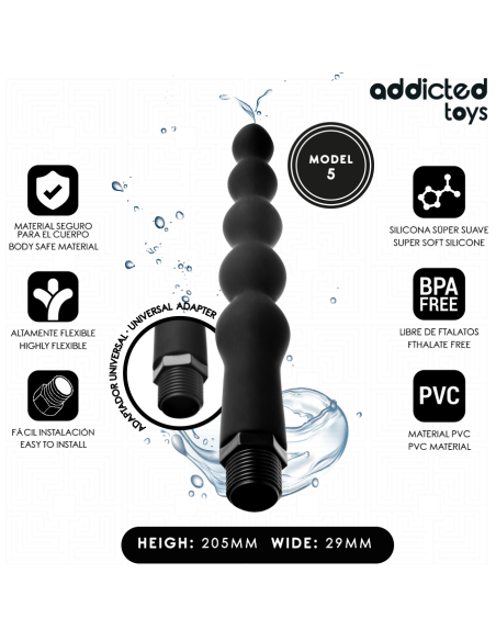 Addicted toys - limpiador anal con adaptador universal modelo 5